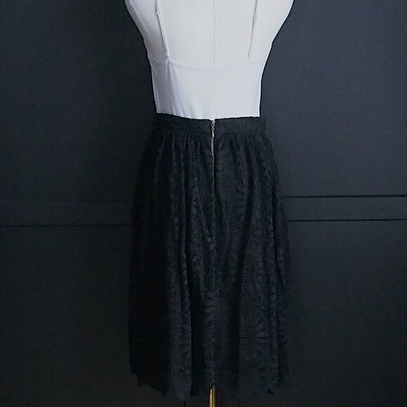 Xhilaration | Beautiful Black Lace Skirt w Scalloped Hem - Picture 4 of 7